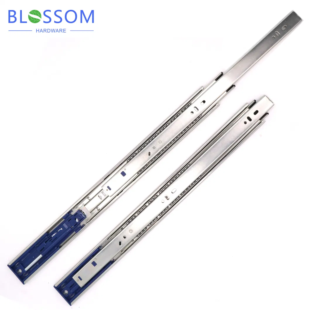 Three Buffer Slide Track Telescopic Hydraulic Push Open Soft Close Drawer Slides