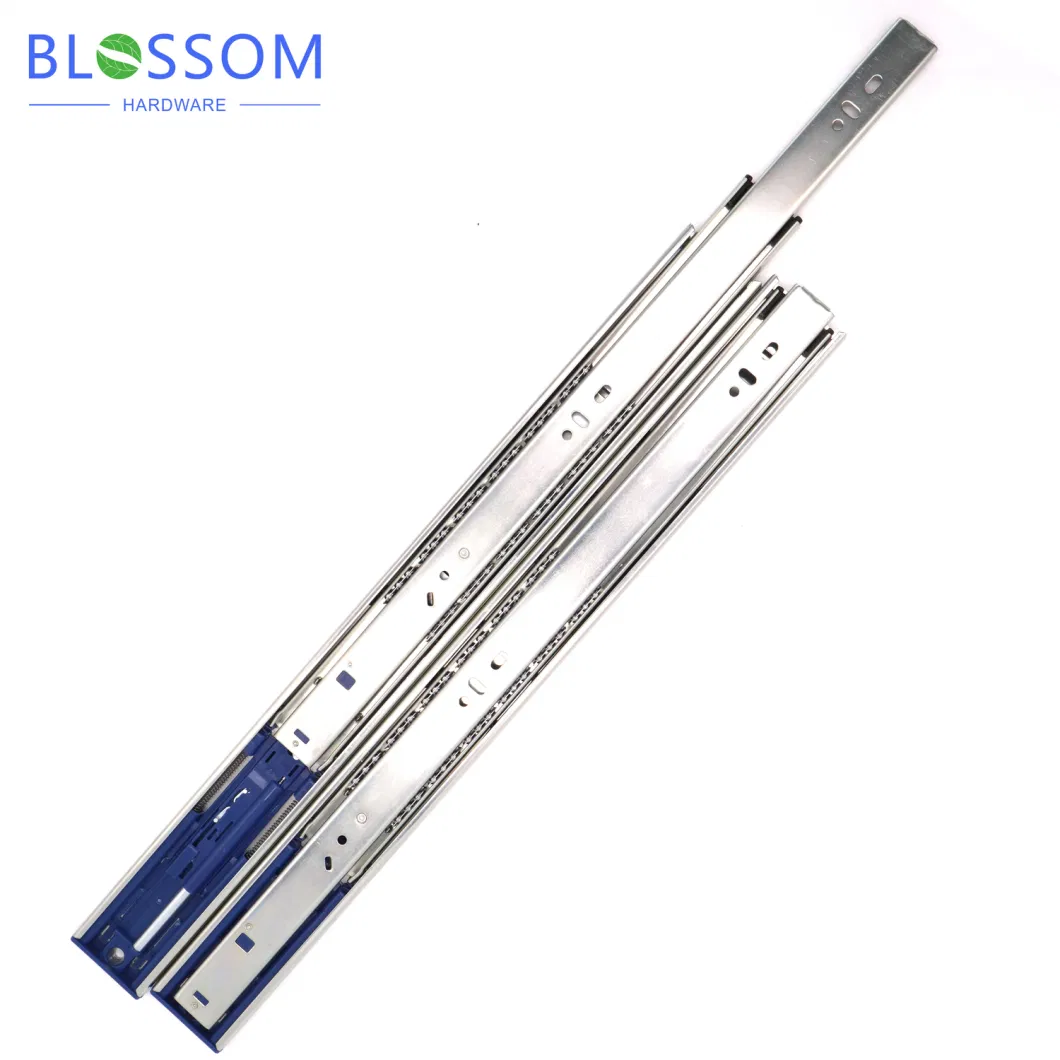 Three Buffer Slide Track Telescopic Hydraulic Push Open Soft Close Drawer Slides