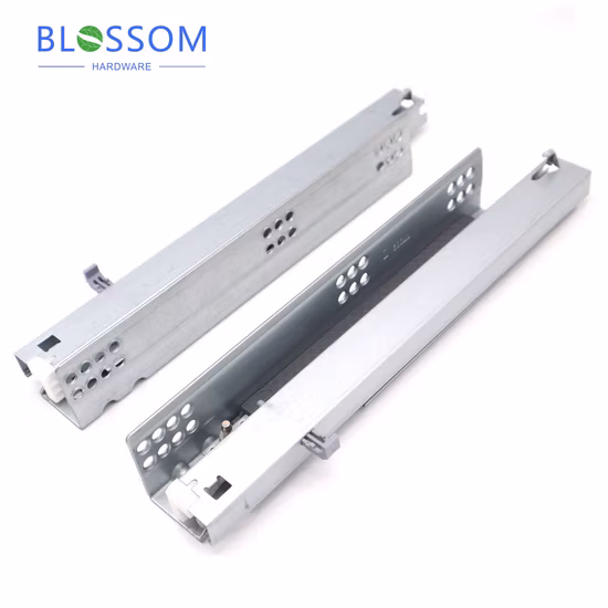 Tampon de glissière de tiroir dissimulé à fermeture douce européenne, glissières de Carbinet cachées avec boulon