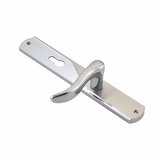 Poignée de serrure de porte en alliage de zinc à mortaise moderne