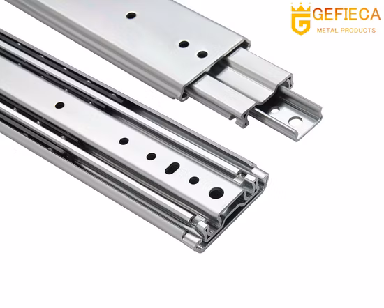 Glissière de tiroir à roulement à billes, largeur 76mm, 3 plis, extension complète, charge lourde, 500 livres